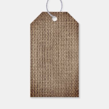 Template - Rustic Burlap Gift Tags by bestcustomizables at Zazzle