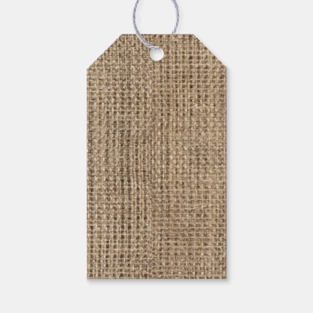 Template - Rustic Burlap Gift Tags (Front)
