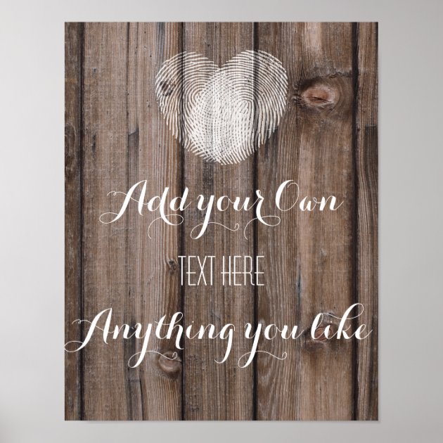 Template Rustic Wood Invitations And Gifts Wedding Sign Poster