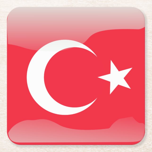 template square paper coaster (Front)