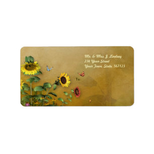 Template Sunflower Garden Label
