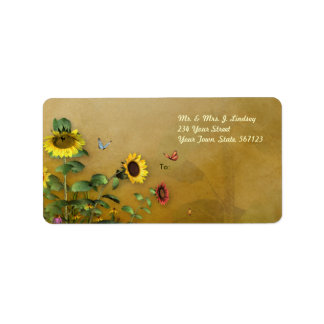 Template Sunflower Garden Label