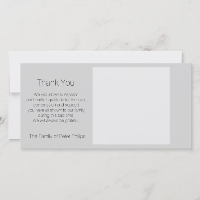 Template Sympathy Thank you Add favorite image 2 (Front)