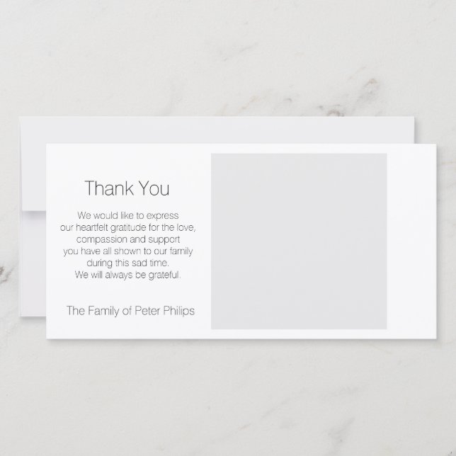 Template Sympathy Thank you Add favorite image 3 (Front)