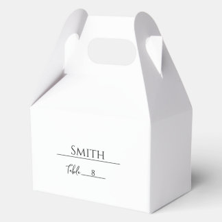 Template Table Placeholder Card Favor Boxes