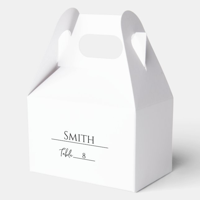 Template Table Placeholder Card Favor Boxes (Front)