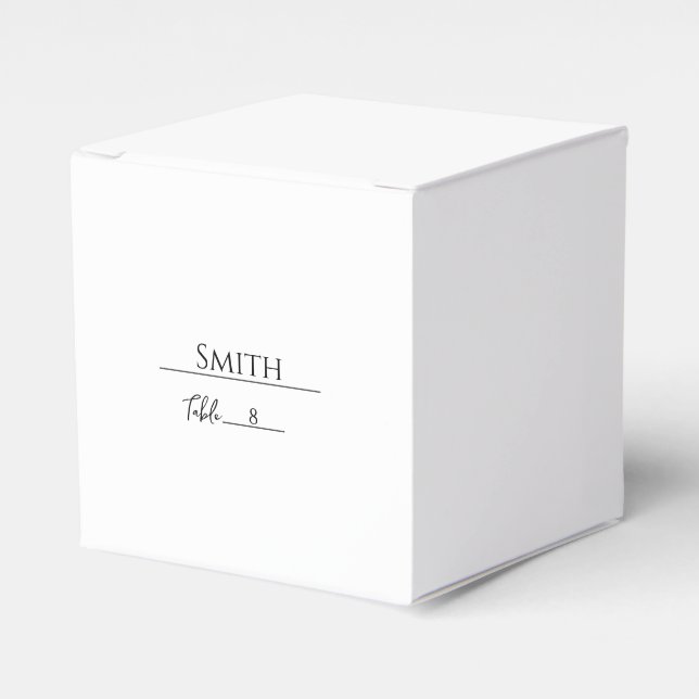 Template Table Placeholder Card Favor Boxes (Front Side)