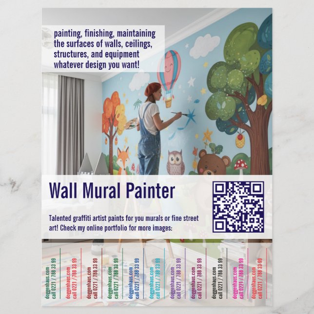 Template Tear-off Painting  Flyer (Front)