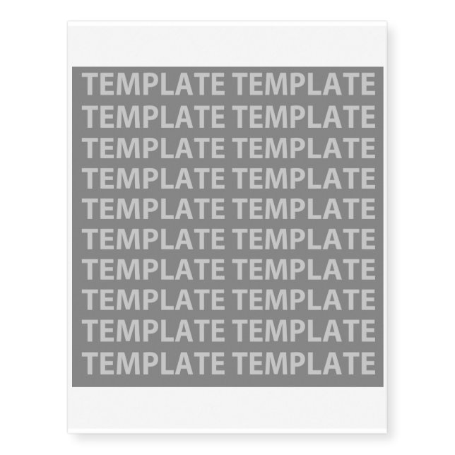 template temporary tattoos (Front)
