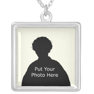 Template to Customize Silver Plated Necklace