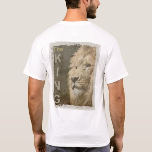Template Trendy Lion White Colour Elegant Modern T_Shirt