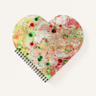 Template Trendy Modern Abstract Pink Red Yellow Notebook