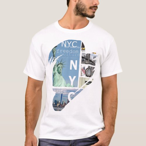 Template Trendy Modern Elegant New York City T_Shirt