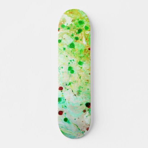 Template Trendy Yellow Green Modern Abstract Skateboard