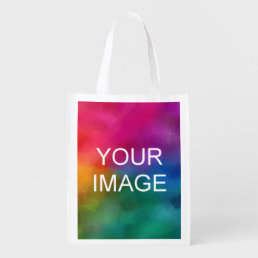 Template Upload Add Image Logo Photo Trendy Grocery Bag