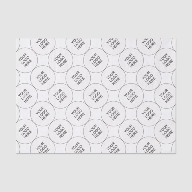 Template Upload Business Logo Here Promotional Tissue Paper (Front)
