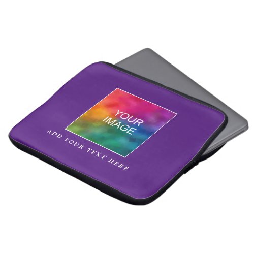 Template Upload Photo Image Elegant Royal Purple Laptop Sleeve