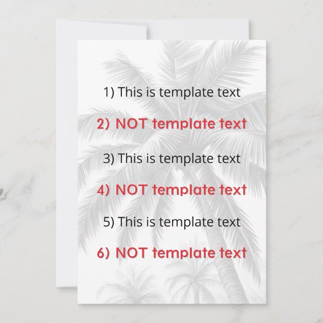 Template vs Not-Template Text (Front)