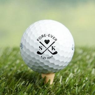 Template Wedding Favor Name Fore Ever Cute Golf Balls