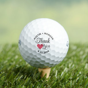 Template Wedding Favor Name Thank You Cute Golf Balls
