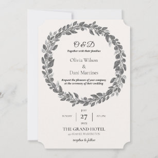 TEMPLATE WEDDING INVITATIONS ONLINE Monogram