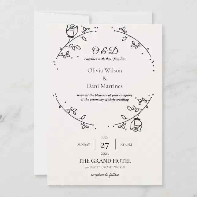 TEMPLATE WEDDING INVITATIONS ONLINE rosary Zazzle
