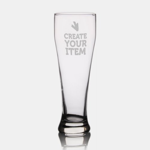 Template Wedding Party Add Your Graphics Etched Pilsner Glass