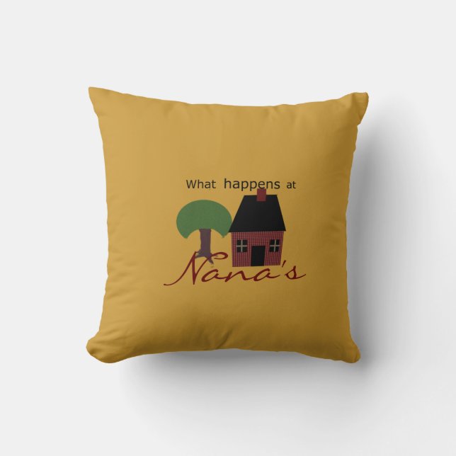 Template: What Happens at ...Stays at.... Throw Pillow (Front)