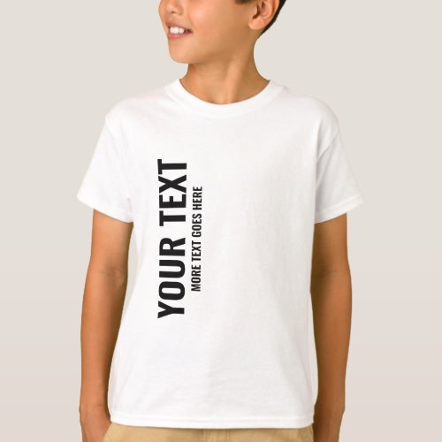 Template White Boys Kids Best Cool Simple Modern T_Shirt
