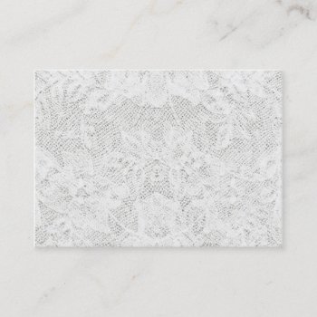 Template - White Lace Background Business Card by bestcustomizables at Zazzle