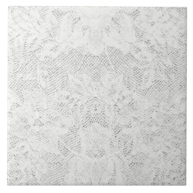 Template - White Lace Background Ceramic Tile (Front)