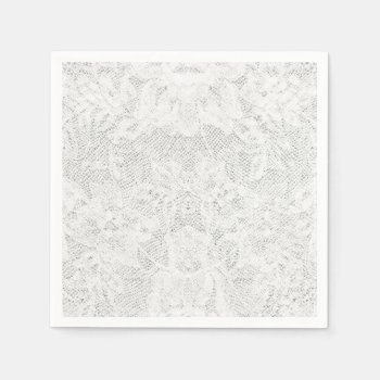Template - White Lace Background Napkins by bestcustomizables at Zazzle