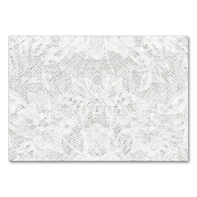 Template - White Lace Background Table Number (Front)