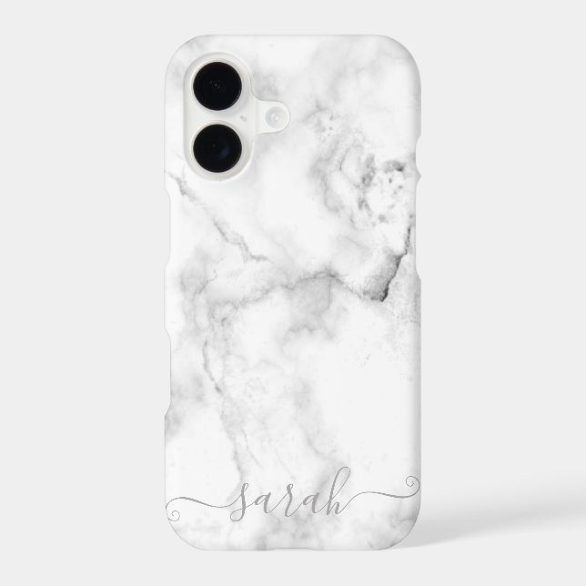 Template White Marble Pattern Case-Mate iPhone Cas Case (Back)
