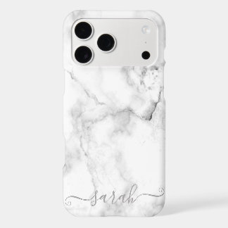 Template White Marble Pattern iPhone 17 Pro Max Case