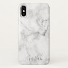 Template White Marble Pattern iPhone XS Case