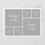 Template With 6 Square Images Postcard at Zazzle
