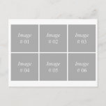 Template With Six Square Images Postcard at Zazzle