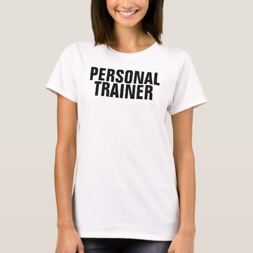 Template Womens Gym Fitness Personal Trainer T_Shirt