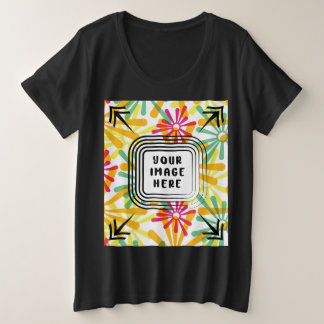 Template Womens Plus Size Short Sleeve Custom Plus Size T-Shirt
