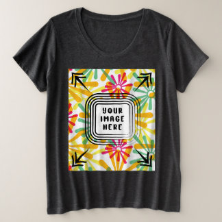 Template Womens Plus Size Short Sleeve Custom Plus Size T-Shirt