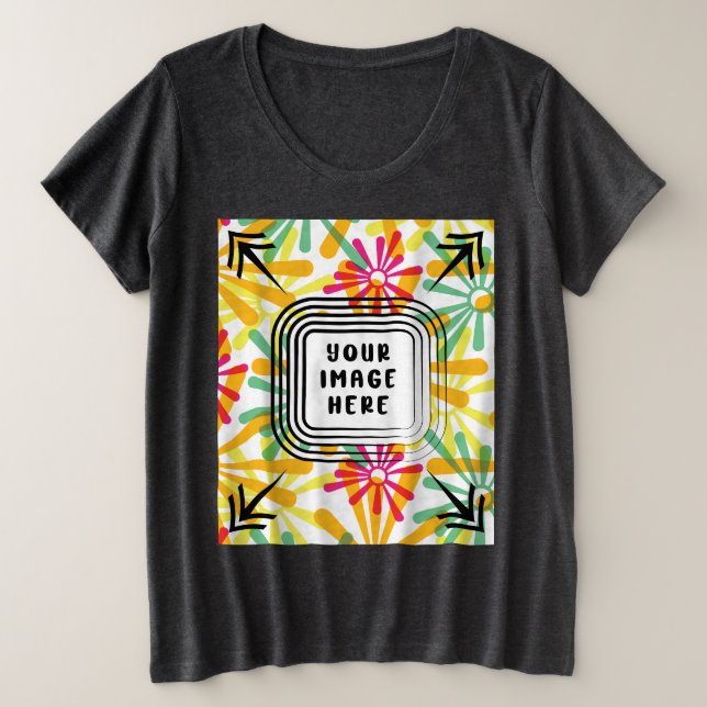 Template Womens Plus Size Short Sleeve Custom T-Shirt (Design Front)