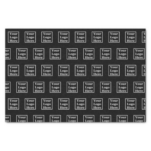 Template Your Logo Here Black Tissue Paper
