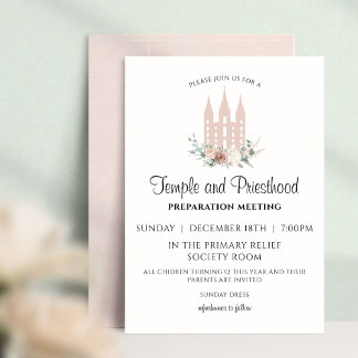 Temple and Priesthood Preparation Invitation