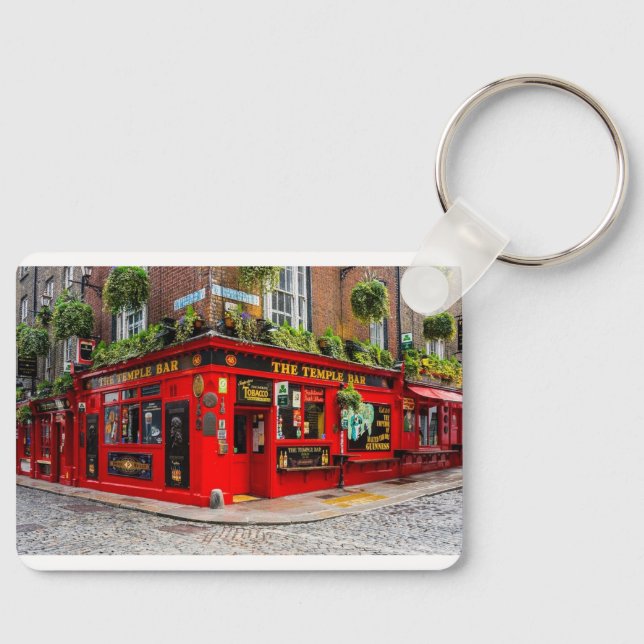 Temple Bar Dublin city, Irish Pub Keychain (Front)