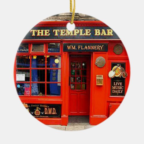 Temple Bar Dublin Ireland Christmas Ornament