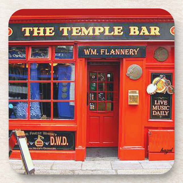 Temple Bar, Dublin, Ireland, Irish Pub Coasters (Front)