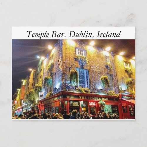 Temple Bar Dublin Ireland Postcard