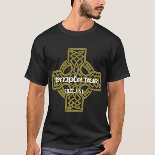 Temple Bar Dublin Ireland Vintage Celtic Cross Pul T_Shirt
