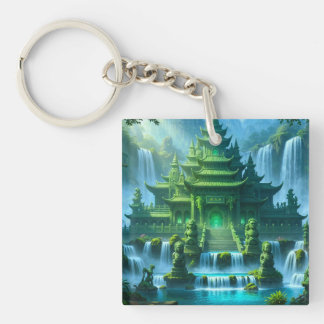 Temple Castle of the Secret Jade Throne Keychain